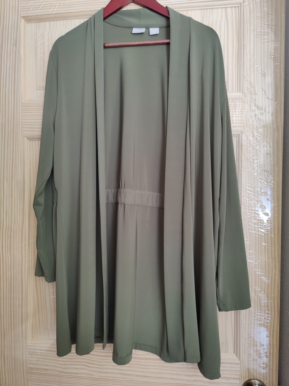 Chico's Olive Green Duster Cardigan
